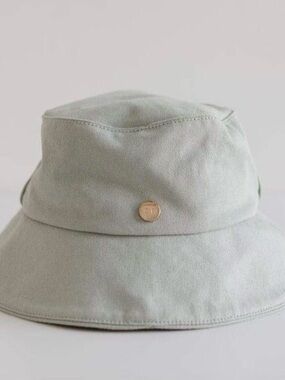 GIGI PIP Sage Green Bucket Hat with Gold Button